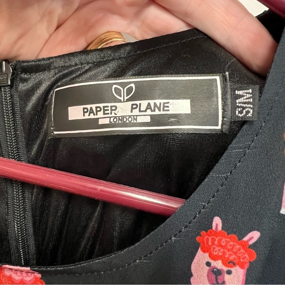 Paper Plane London llama print dress with attached belt size small/medium - Picture 4 of 15